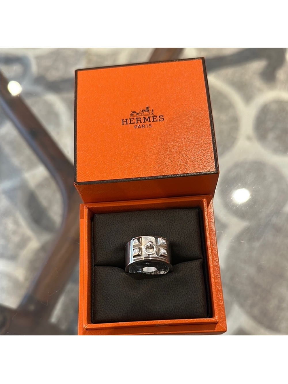 Hermès Collier de Chien silver ring size 56 (7.5) - Picture 2 of 6